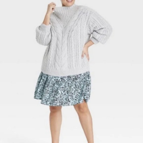 Ava & Viv Sweaters - 🪞Ava & Viv 4X Beautiful Cozy Soft Silver Gray Sweater NWT 🩶🩶